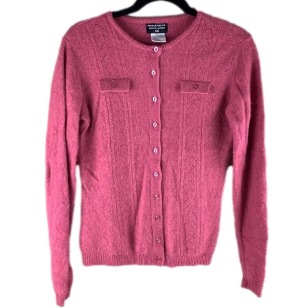 Polo Jeans Co. Ralph Lauren Vintage Pink Button Up Cardigan